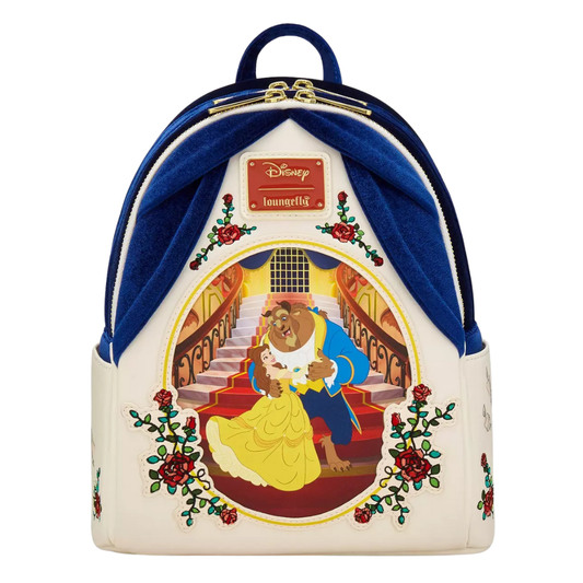 Mini Mochila Loungefly  de Terciopelo de La Bella y La Bestia