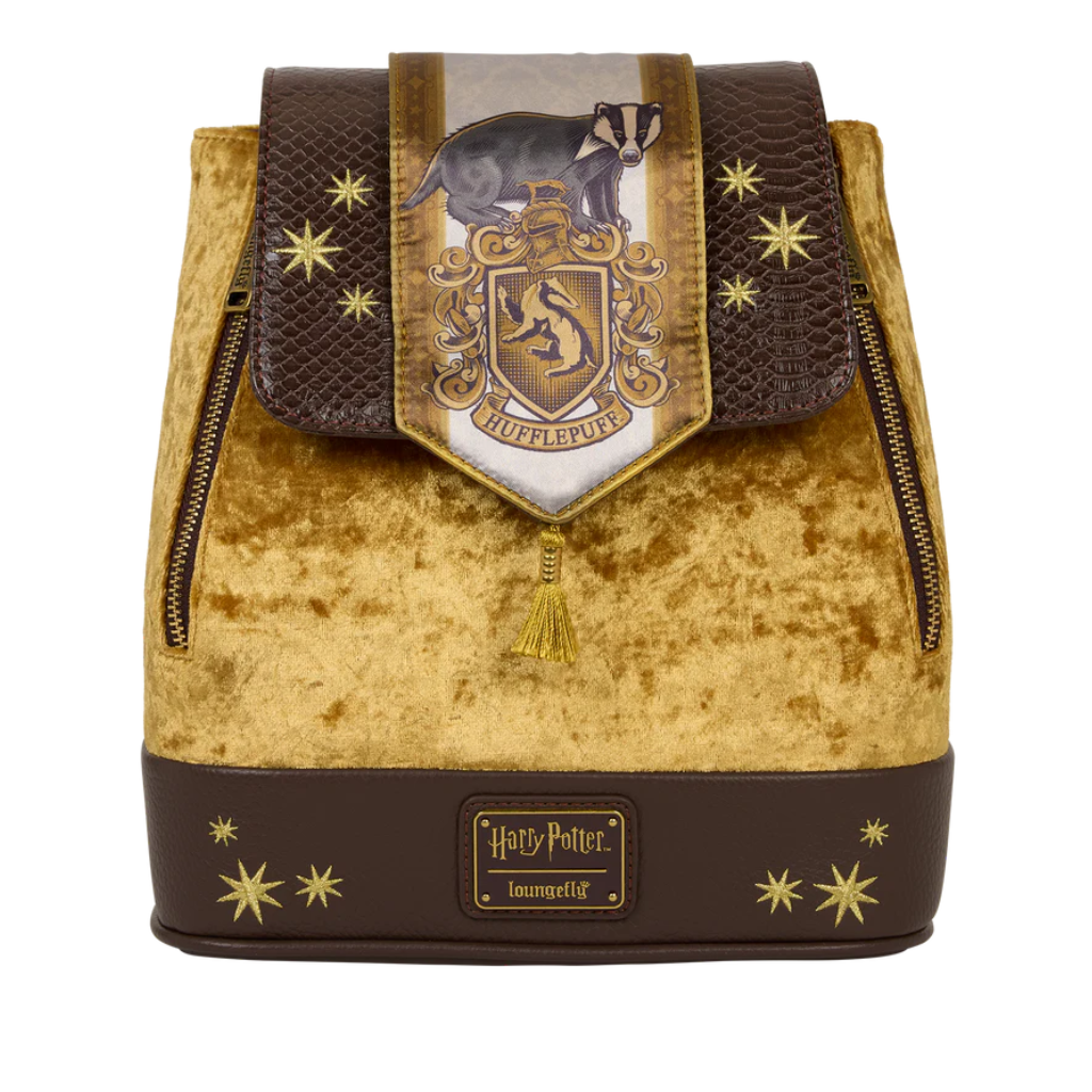 Mini Mochila Loungefly De Terciopelo Harry Potter Hufflepuff