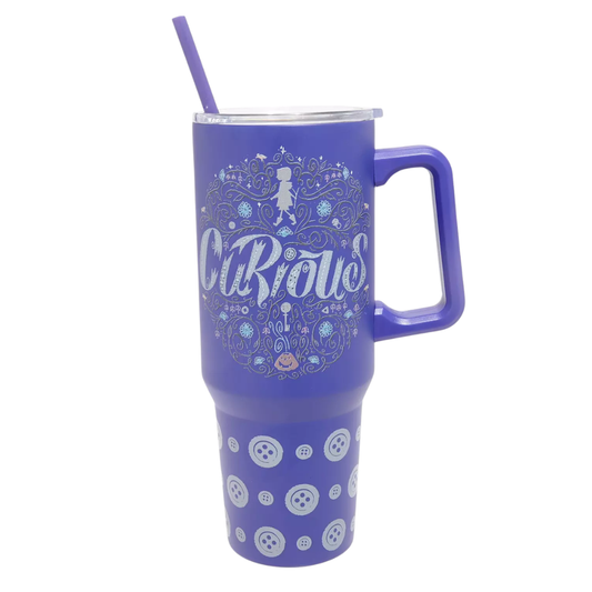 Termo de  Coraline Curious con Popote