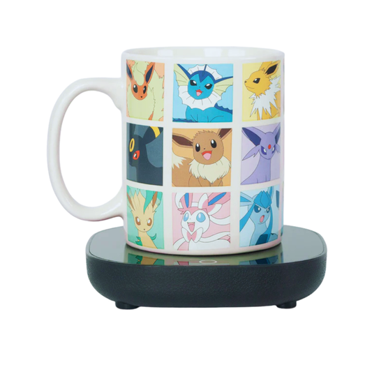 Taza Pokémon Eevee Evoluciones con Base Calentadora