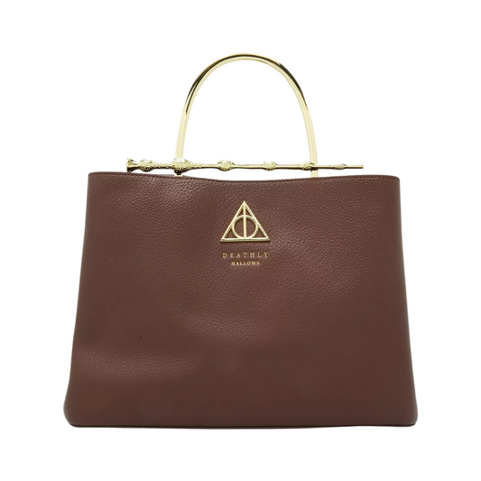 Bolso Loungefly Harry Potter Reliquias de la Muerte Varita de Saúco Marrón