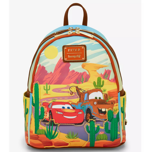 Mini Mochila Loungefly Disney Pixar Cars Rayo McQueen y Mate