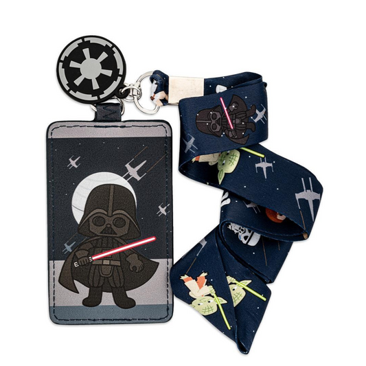 Lanyard  Disney Loungefly con tarjetero - Darth Vader Chibi de Star Wars