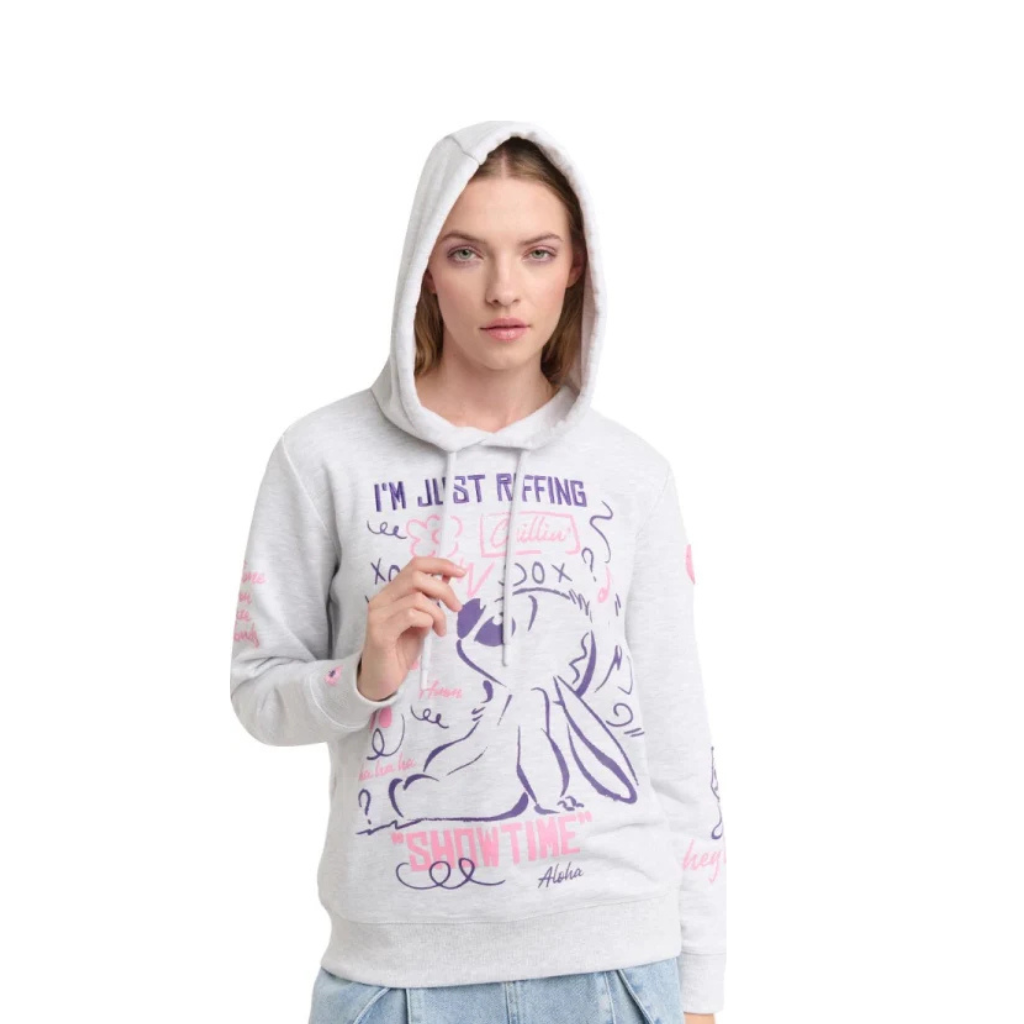 Sudadera Stitch con Gorro – "I’m Just Riffing"