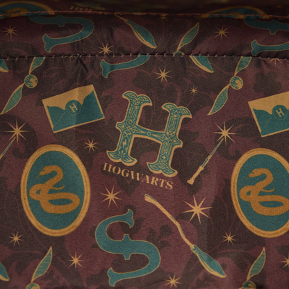 Mini Mochila Loungefly  de Terciopelo Harry Potter Slytherin