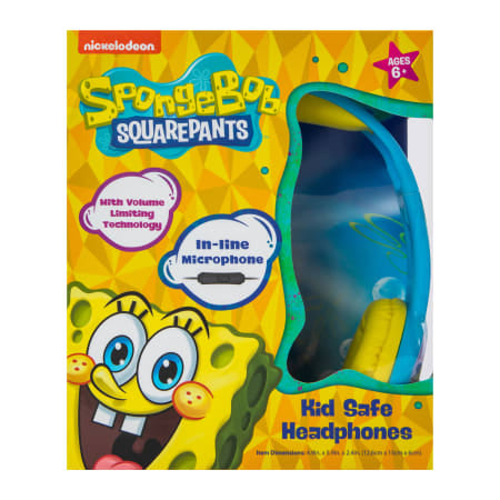 Auriculares Infantil Con Micrófono Bob Esponja