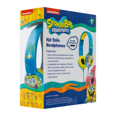 Auriculares Infantil Con Micrófono Bob Esponja