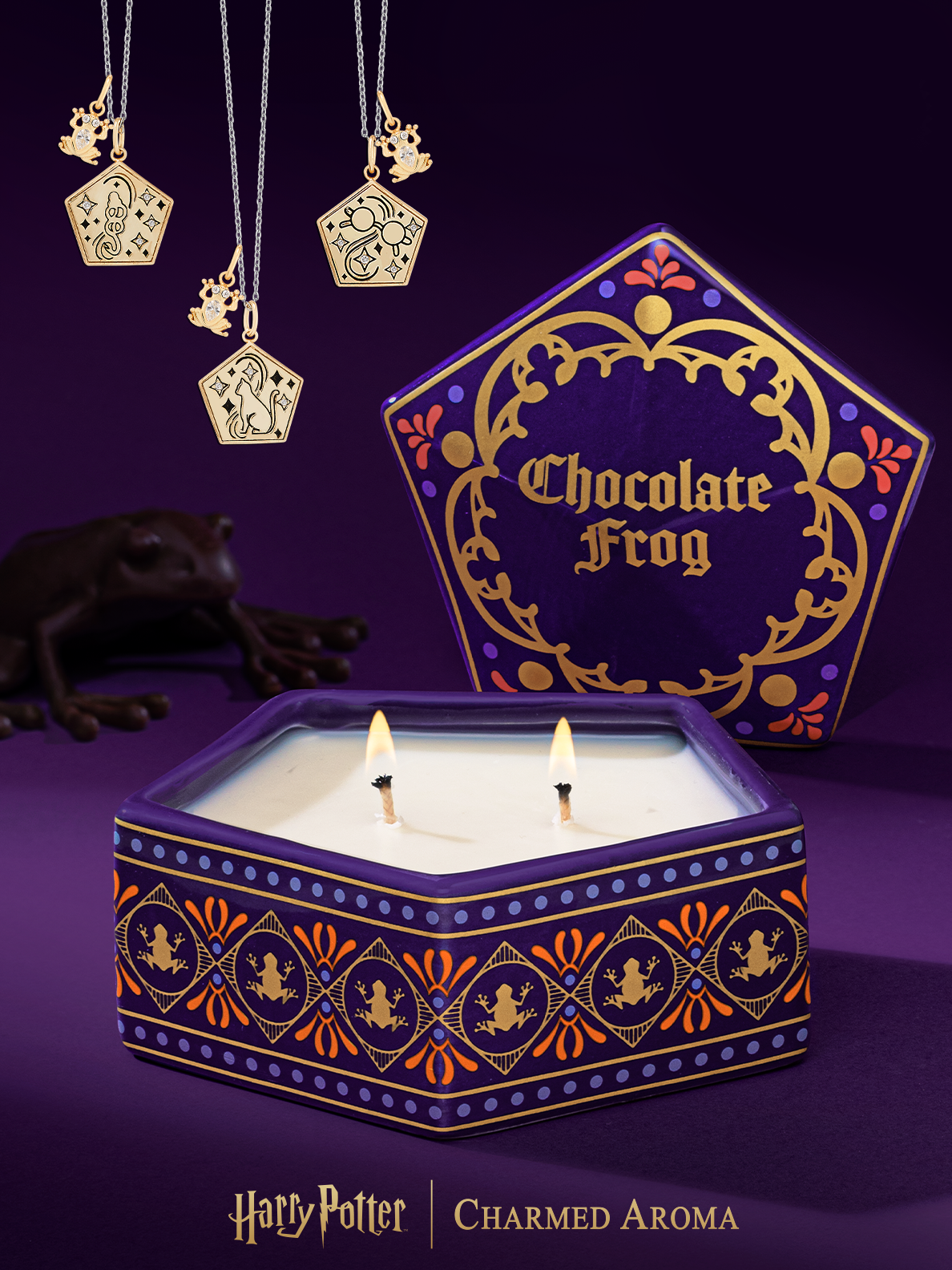 Vela Aromática Harry Potter Frog Chocolate incluye Collar Sorpresa