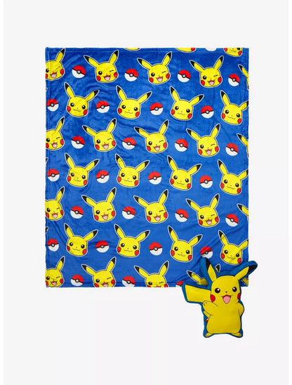 Set Frazada y Cojin de Pokémon Pikachu