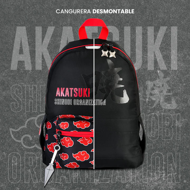 Mini Mochila Akatsuki con Cangurera Desmontable Limited Edición