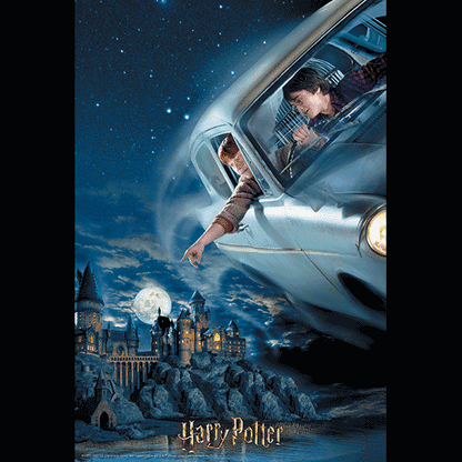 Rompecabezas Libro Lenticular Harry Potter y Ron en el Ford Anglia