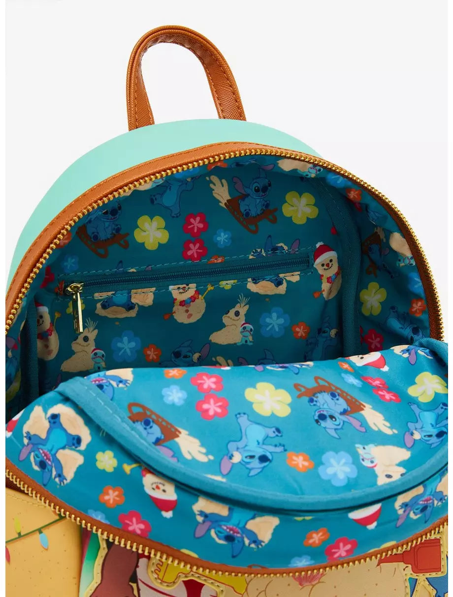 Mini mochila Loungefly Disney Lilo & Stitch Muñeco de Nieve Brilla en la Oscuridad