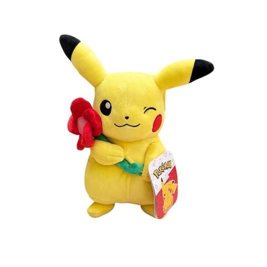 Peluche Pikachu Con Rosa - Pokémon