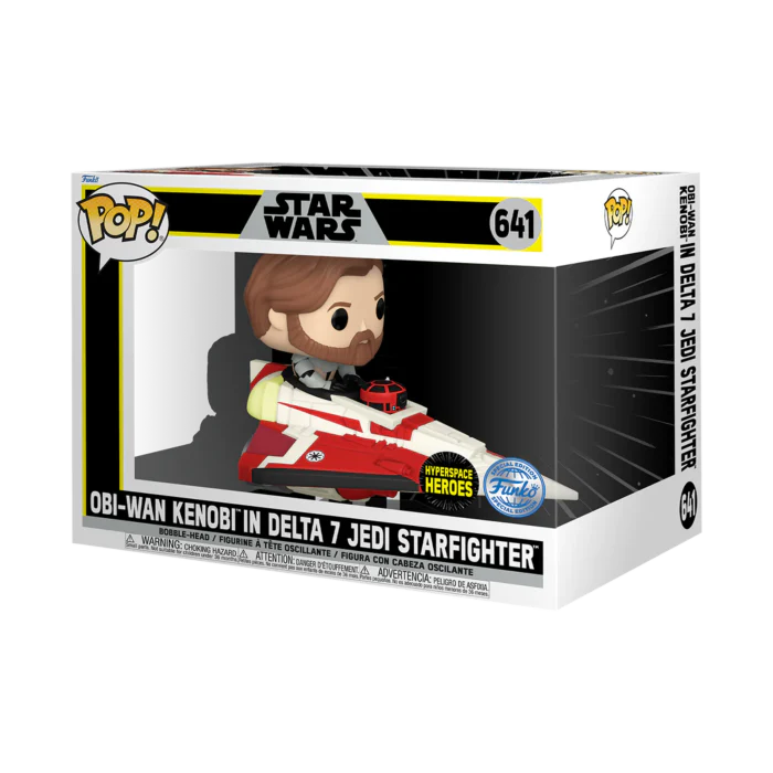 Funko Pop! Rides Star Wars: Obi Wan Kenobi in Delta-7 Jedi Starfighter #641