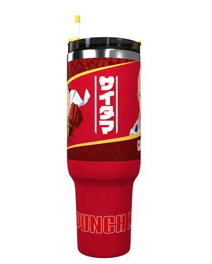 Termo Jumbo 1.1 Lt One Punch Man - Saitama Ell Calvo con Capa