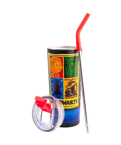 Termo Hogwarts con Popote de Harry Potter