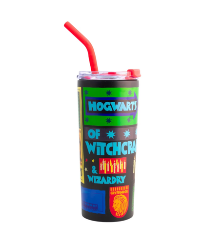 Termo Hogwarts con Popote de Harry Potter