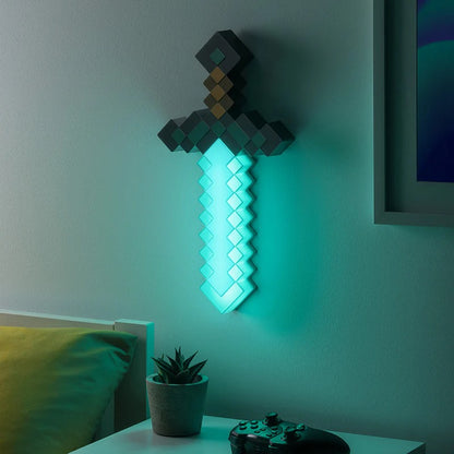 Lámpara Minecraft Espada de Diamante Luz de Noche Original