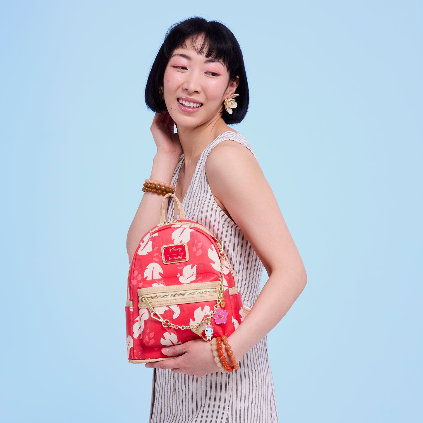 Mini Mochila Loungefly de Cosplay con Dijes de Lilo y Stitch