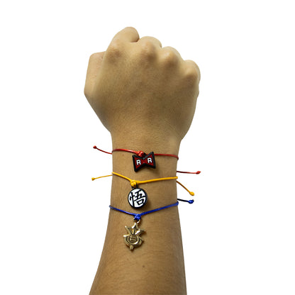 Pulseras De La Amistad Set 3 Pzs Kanjis - Dragon Ball Z