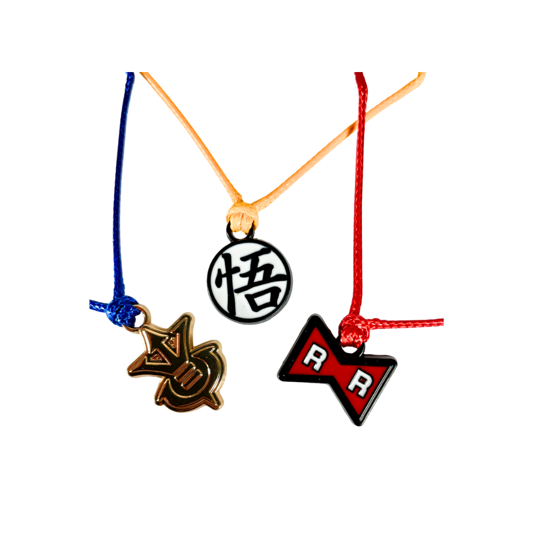 Pulseras De La Amistad Set 3 Pzs Kanjis - Dragon Ball Z