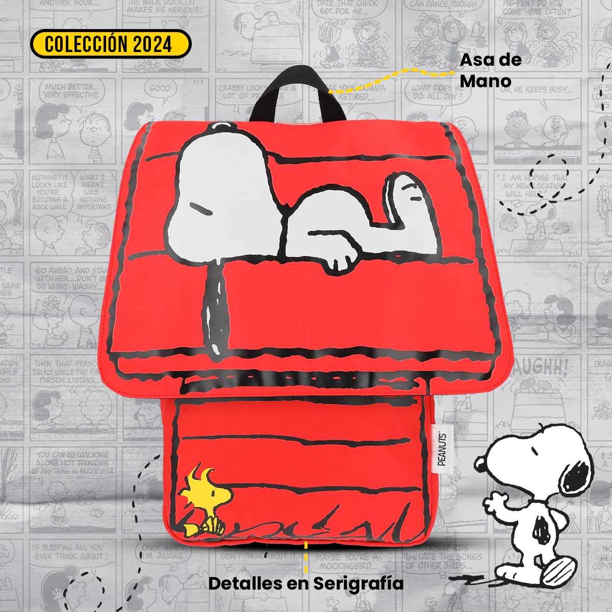 Mochila Snoopy Casa Roja