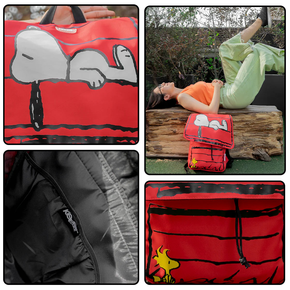 Mochila Snoopy Casa Roja