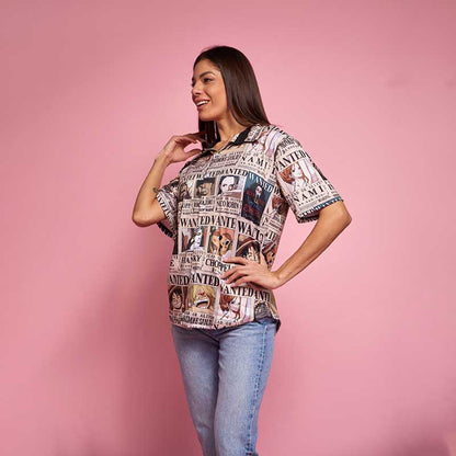 Camisa Pijama Mugiwaras Wanted