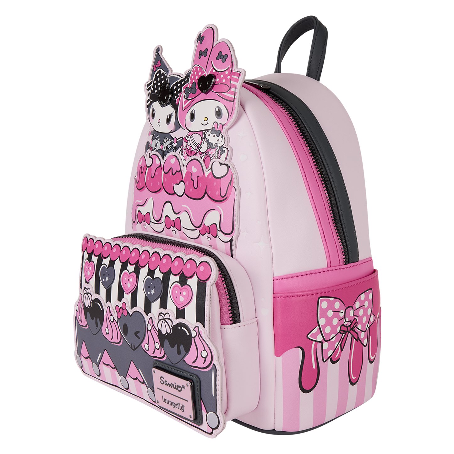 Mini Mochila Loungefly Pastel de Sanrio My Melody y Kuromi