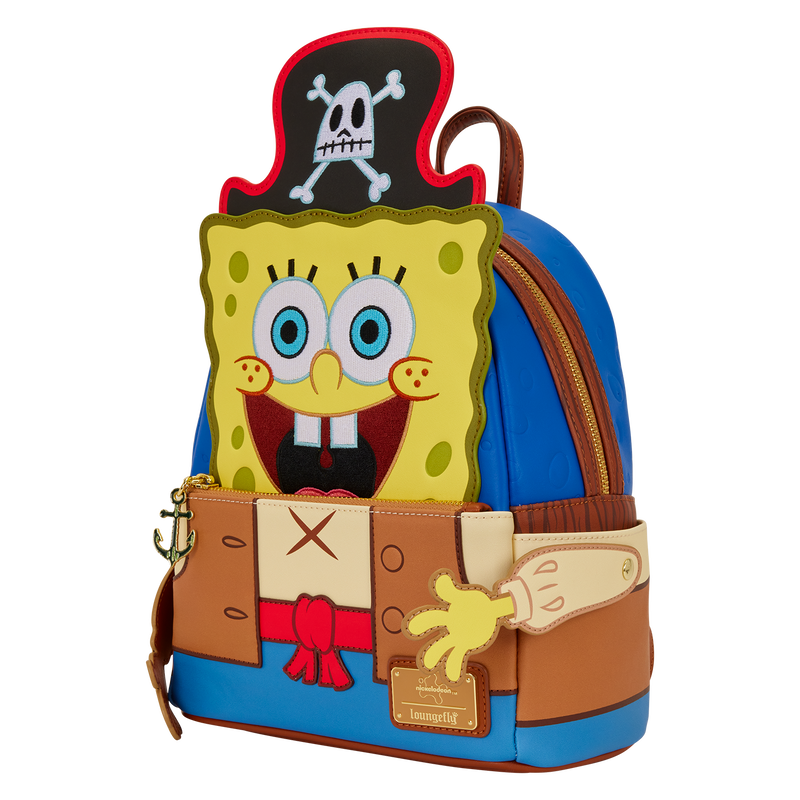 Mini Mochila Loungefly con Disfraz de Pirata de Bob Esponja