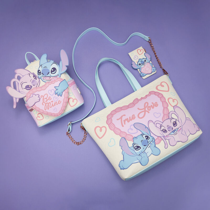 Mini Mochila Loungefly  Stitch & Angel Be Mine