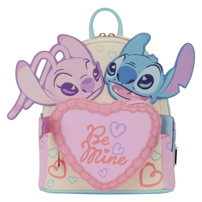 Mini Mochila Loungefly  Stitch & Angel Be Mine