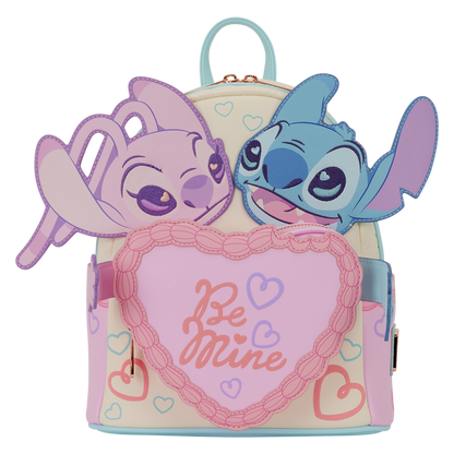 Mini Mochila Loungefly  Stitch & Angel Be Mine