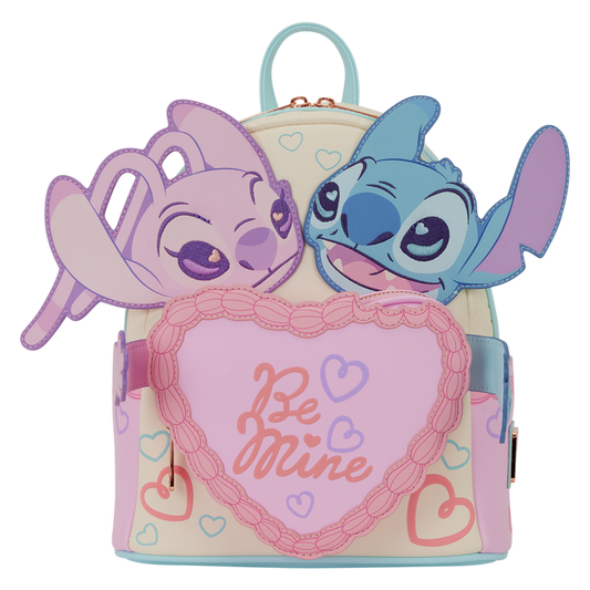 Mini Mochila Loungefly  Stitch & Angel Be Mine