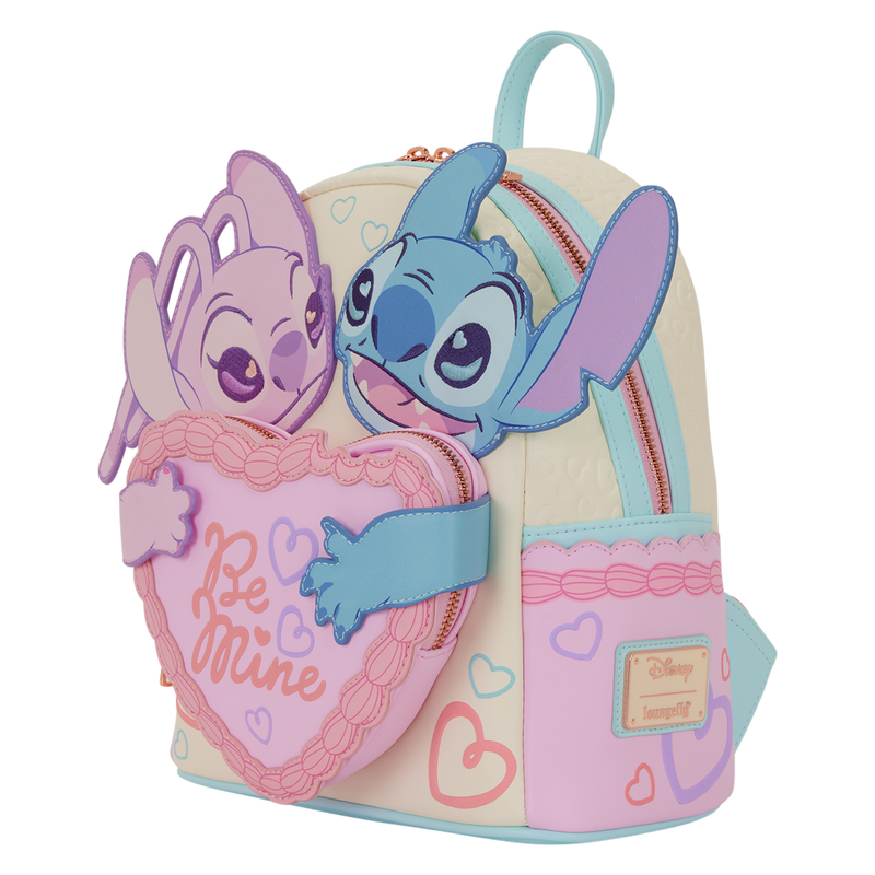 Mini Mochila Loungefly  Stitch & Angel Be Mine