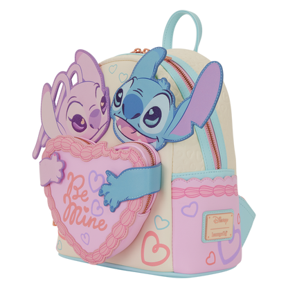 Mini Mochila Loungefly  Stitch & Angel Be Mine