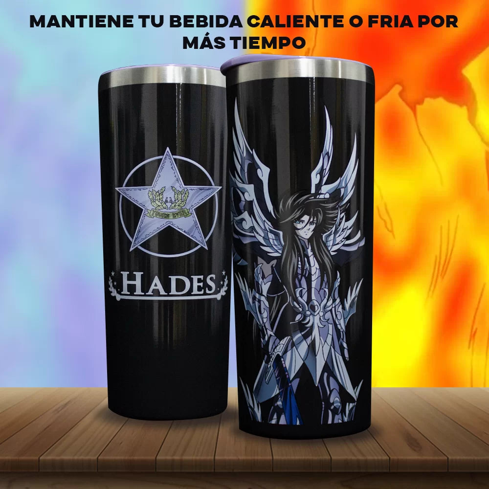 Termo Metálico Caballeros Del Zodiaco Dios Hades - 591 ml