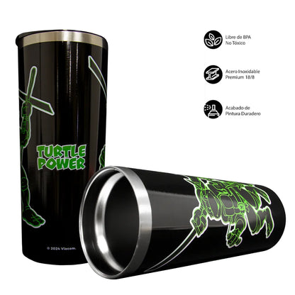Termo Metálico Tortugas Ninja Negro - 591 ml