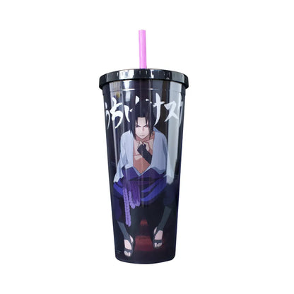 Vaso Con Popote Sasuke Uchiha 710 Ml