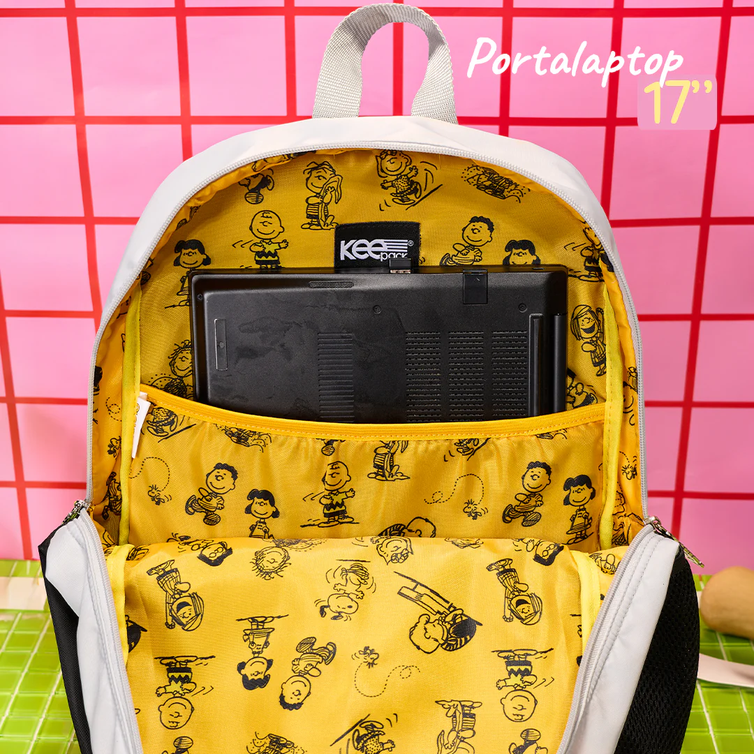 Mochila Peanuts Urban Snoopy & Woodstock Non-athletic Dept Negro