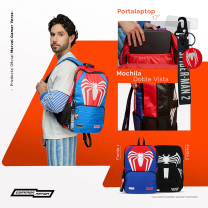 Mochila Marvel Spiderman 2 Gamerverse Reversible