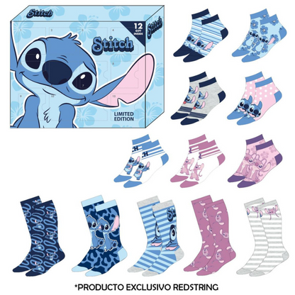 Caja Regalo 12 pares Calcetines Stitch