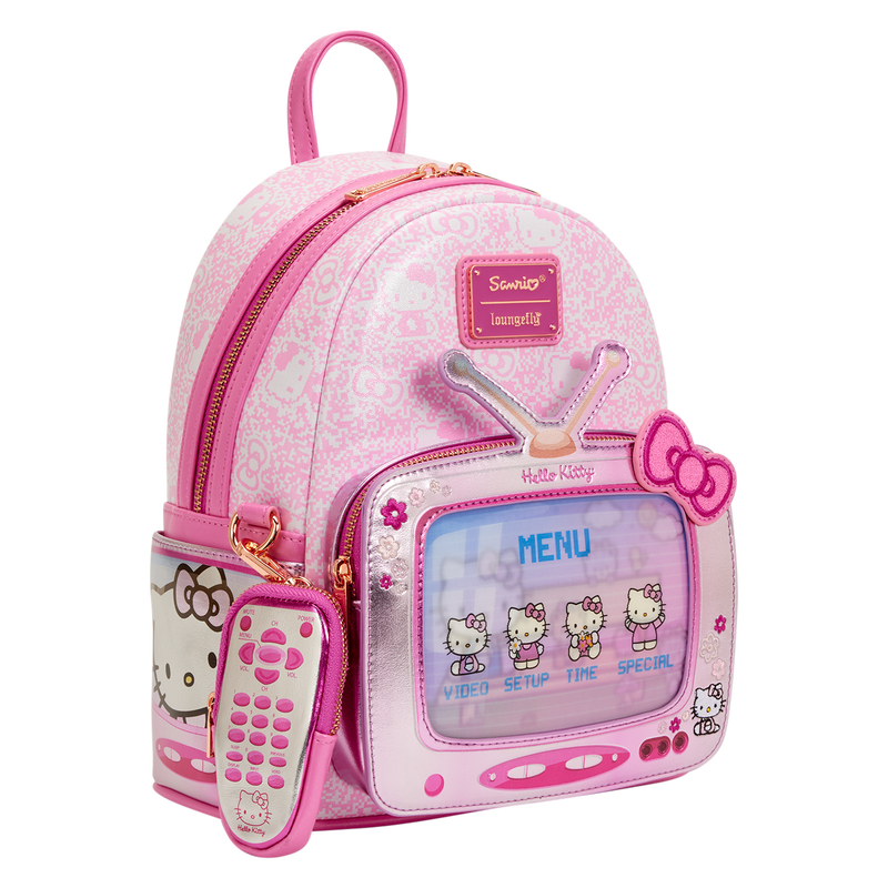 Mini Mochila Loungefly Lenticular De Sanrio Hello Kitty Vintage TV