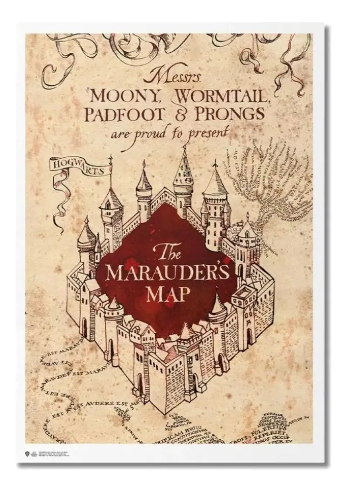 Póster Harry Potter El Mapa Mereodeador
