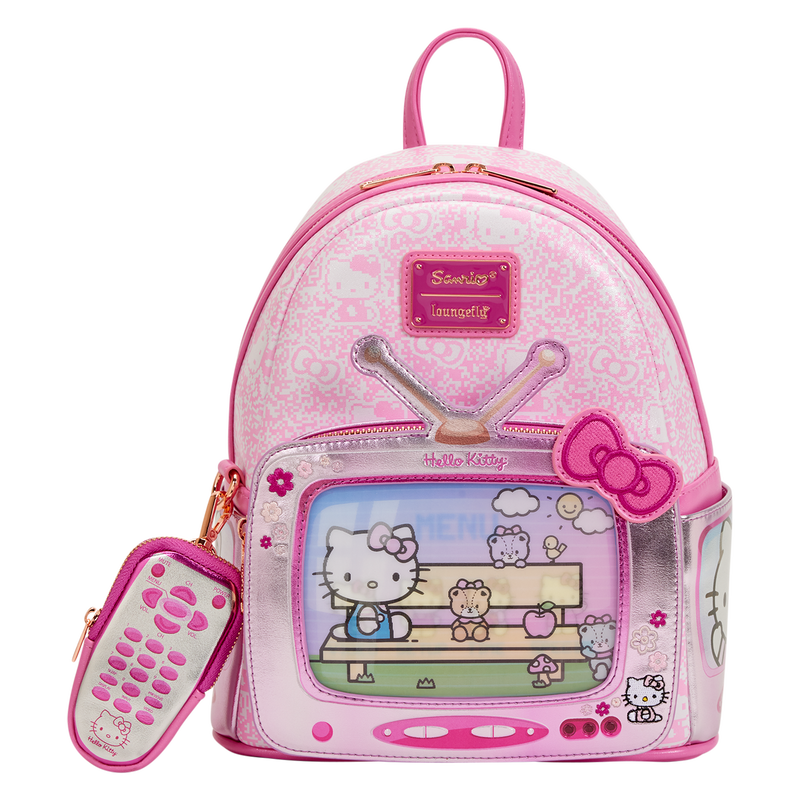 Mini Mochila Loungefly Lenticular De Sanrio Hello Kitty Vintage TV