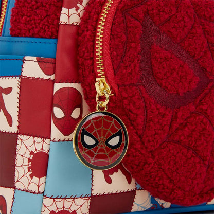Mini Mochila Loungefly Marvel Spider-Man Sherpa Heart