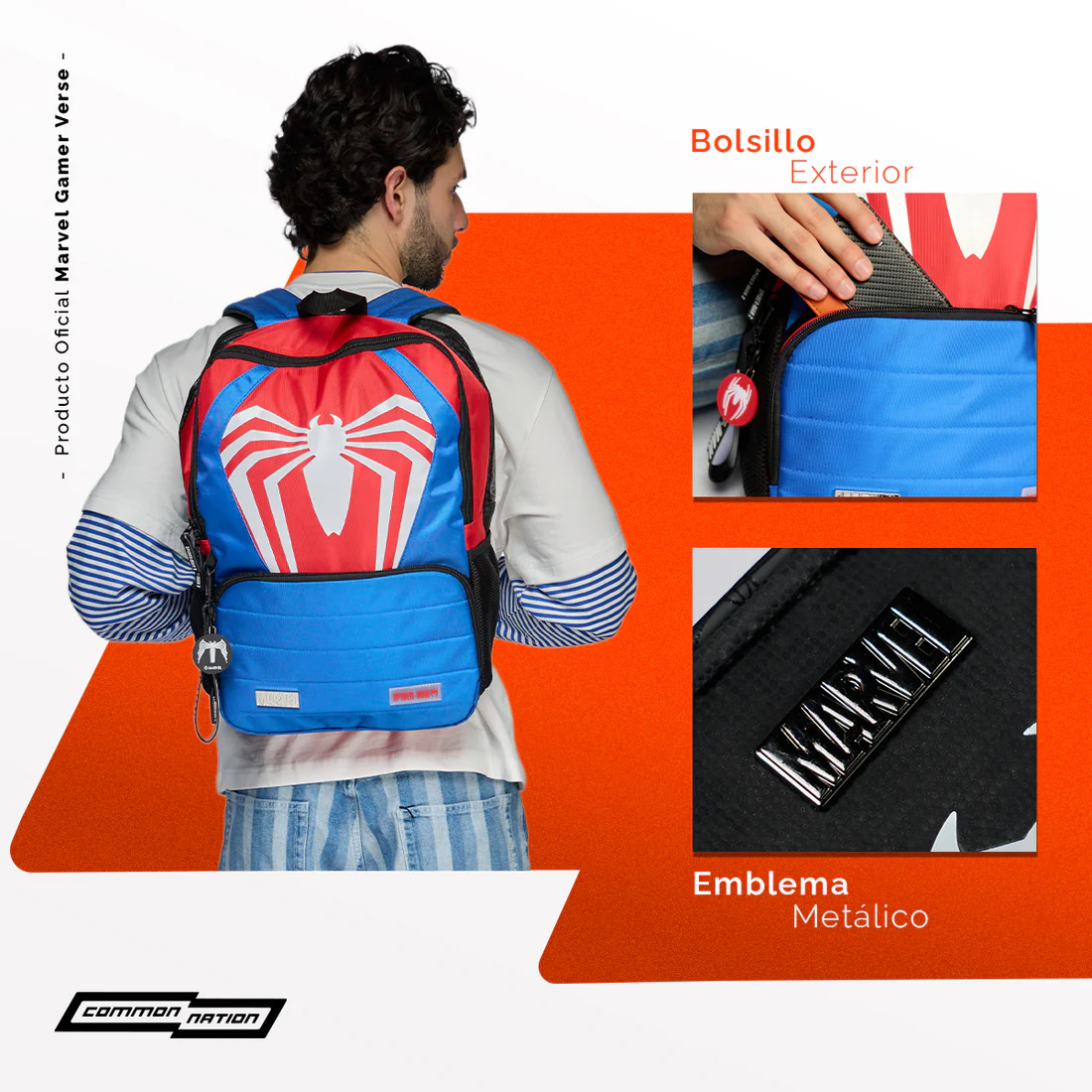 Mochila Marvel Spiderman 2 Gamerverse Reversible