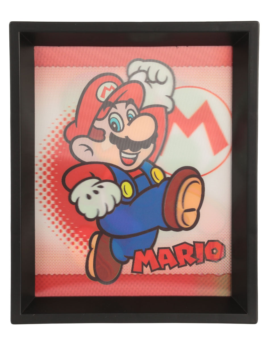 Poster 3D Lenticular Nintendo de Super Mario y Yoshi