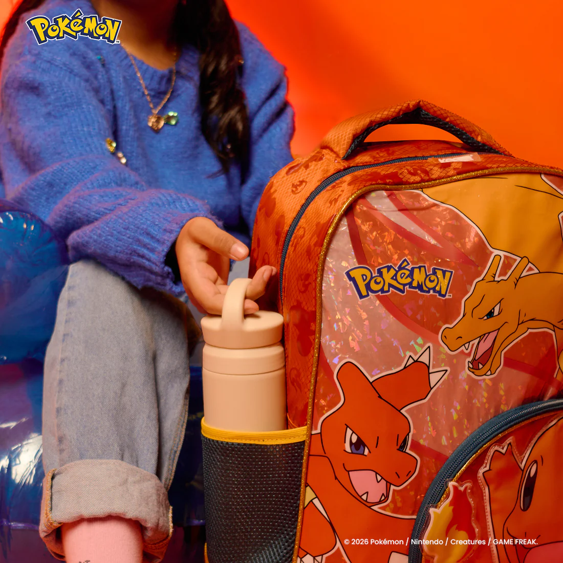 Mochila Escolar de Pokémon Tipo Fuego Edición 05