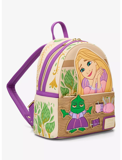 Mini Mochila Loungefly Disney Tangled Rapunzel & Pascal Dress